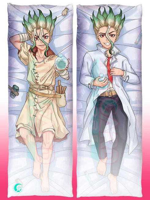 DR STONE Senku Ishigami Body Pillow case dakimakura by Purishira- 50cmx150cm / Soft Satin / 2 Sides Printed - 1